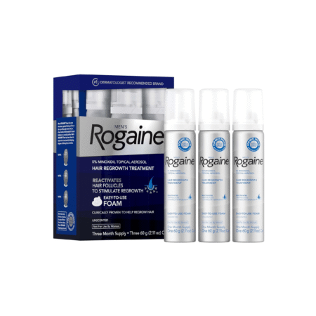 Men’s Rogaine 5% Minoxidil for Men Foam,Topical Hair Loss Treatment, Unscented Topical Aerosol .
